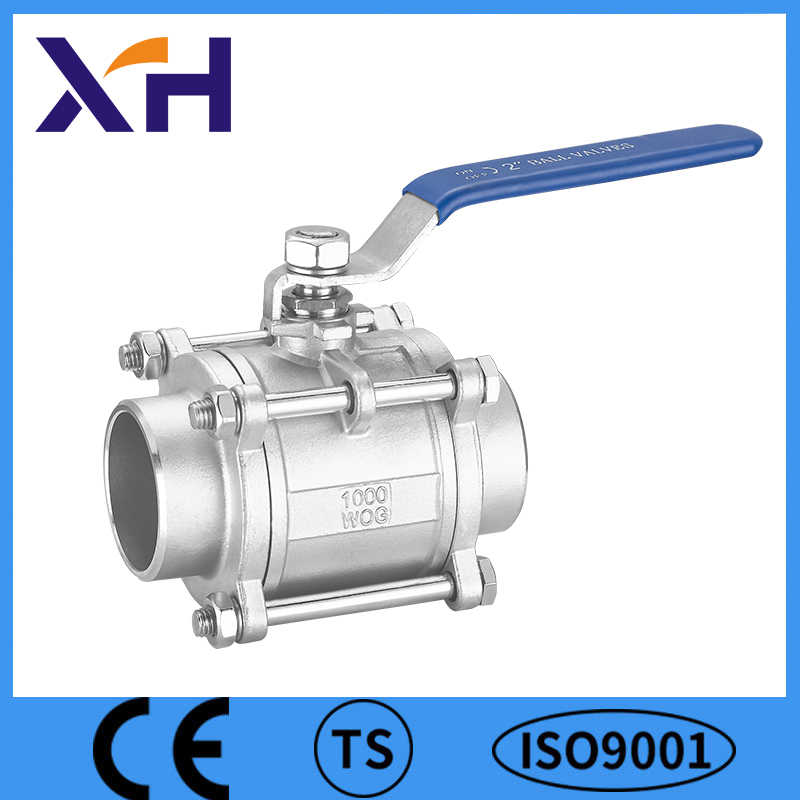 3PC Screw End Hand Ball Valve High Quality